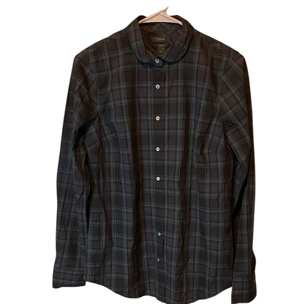 J. Crew Black Casual Button Down Shirt Size 6T - Picture 1 of 4
